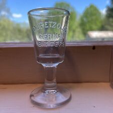 VINTAGE DR Petzold’s  GERMAN BITTERS SHOT GLASS MEDICINE CUP BALTIMORE MD Chip picture
