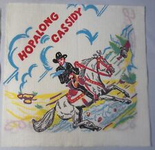 VINTAGE HOPALONG CASSIDY UNUSED PAPER NAPKIN HORSE TOPPER COWBOY BOOTS HAT ROPE picture