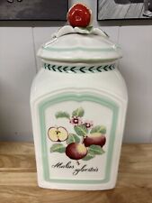 Villeroy and Boch Cottage Inn Canister Country Collection Apples Please Read picture