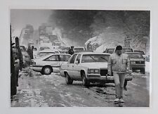 1992 Boston MA Snow Storm Route 128 Shutdown Car Wrecks Vintage Press Photo picture