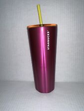 NEW 2023 Starbucks Metallic Pink Scalloped Stainless-Steel Tumbler Venti/24 oz picture