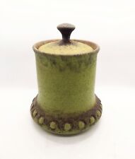 Alvino Bagni Raymor Italy MCM Pottery Lidded Jar Green Decor Vintage  picture