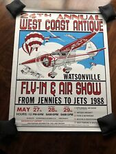 24th Annual West Coast Antique Watsonville Fly-in & Airshow 1988 Poster picture