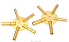 Clock Winding Key Universal Brass - Even Sizes 2 4 6 8 10 - Odd Sizes 3 5 7 9 11 picture