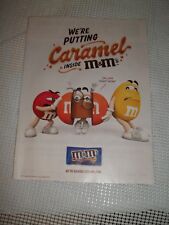 2018 magazine ad M&M's CARAMEL mms M&M RED YELLOW ORANGE candy print ENGLISH picture