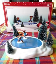 Dept 56 Disney Mickey & Minnie's Animated Skating Pond w/ Box WORKING Christmas picture