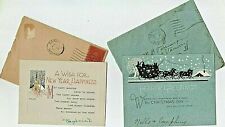 1926 1927 Christmas Cards New Year' Greetings Danville IN. Holiday Cheer  picture