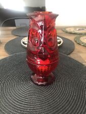 Vintage Viking Ruby Red Owl Fairy Lamp 7
