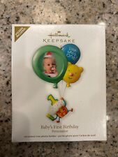 2012 Hallmark BABY'S FIRST BIRTHDAY Ornament PHOTO HOLDER Christmas New picture