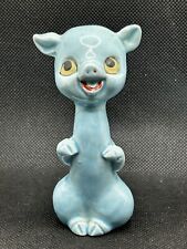 Vintage Blue Pig 3” Ceramic Figurine  picture