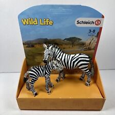 Schleich Wild Life Box Wild Life Safari Set 2 Figures Zebra # 14797 Brand New picture