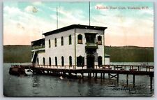 Yonkers New York~2 Story Palisade Boat Club on Stilts~Boat Dock~c1910 Postcard picture