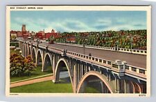 Akron OH-Ohio, Viaduct, Antique, Vintage Souvenir Postcard picture
