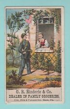 ADVERTISING  CARD  U.S.A.  -  G.  R.  RINDERLE  &  CO.  -  C 1880'S picture