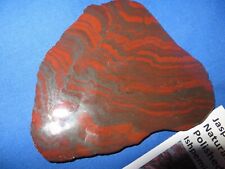 RED Jasper Hematite Polished Gemstone Lapidary Slab Superb Wave Bands Michigan picture