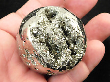 Larger Polished Pyrite Crystal Filled SPHERE with Stand From Peru 274gr picture