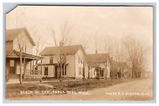 RPPC Beach Street East, 1910, Three Oaks Michigan MI Postcard picture