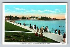 Swampscott MA-Massachusetts, Kings Beach From The Esplanade, Vintage Postcard picture