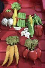 Vintage HOMCO Vegetable Wall Hangings Set of 4 picture