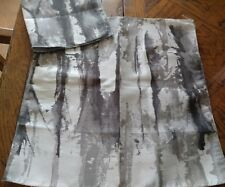 (2) HARLEQUIN ~ ZOFFANY Fabric Remnants - TAKARA - STEEL - 17