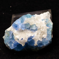 690g Rare Natural Beauty Blue Cube Fluorite & Calcite Mineral Specimen/China picture
