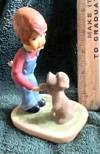 Cute Vintage Child and Dog Figurine (HD441) picture
