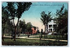 1911 President's Home Scene University Of North Dakota Posted Vintage Postcard picture