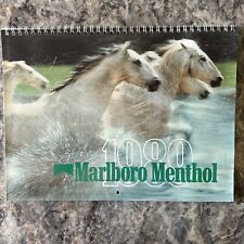 Vintage 1989 Marlboro Menthol Cigarettes Horses 12-Month Calendar picture
