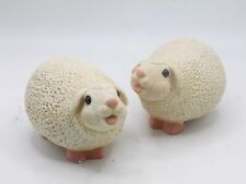 Pete Apsit Vintage Twin Chubby Sheep Figurines 1996 Collectible Decor picture