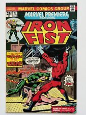 Marvel Premiere #23 (1975) Iron Fist Black Widow Marvel Value Stamp FN+ picture
