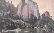Postcard Cathedral Rocks and the Three Graces Yosemite Valley UDB c1905 Postcard picture