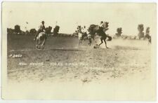 c1920 Garden City Kansas rodeo cowboys Real Photo - Aug. Hughs Kicks Long Tom picture
