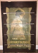 Original Raisinrak 1917 “Good Night Paul” Movie Ad Constance Talmadge Wood Sign picture
