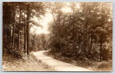 Keshena WI~Along Route 47~nr Menominee Reservation~Narrow Woods Drive~RPPC 1927 picture