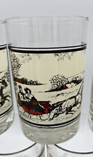VTG Individual Christmas Arby's, Currier and Ives Tumbler Glasses, Winter 1978 picture