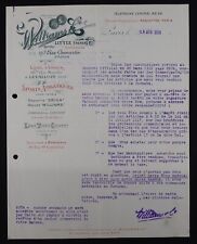 1918 PARIS WILLIAMS Athletic Sport Racket Lawn Tennis Billhead 16 Invoice picture