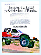 Ivan Stewart Toyota VTG 1989 Kicked The Schnitzel Out Porsche Original Print Ad picture