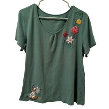 Vintage Walt Disney World Thumper Floral Embroidered Shirt picture