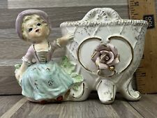 Vintage Girl Sweetheart Ceramic Planter picture