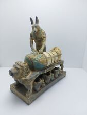 Rare Ancient Egyptian Antique Anubis Statue Bc God of Death Pharaonic Antique BC picture