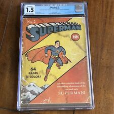 Superman #2 (1939) - Golden Age - CGC 1.5 (Conserved) picture