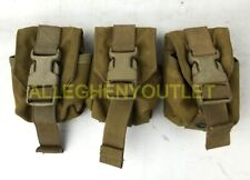 SET OF 3 - USMC Eagle Industries HAND GRENADE POUCHES Frag Coyote MOLLE USGI GC picture