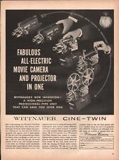 1958 Longines Wittnauer PRINT AD Cine-twin Reel to reel Camera Projector picture