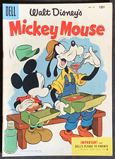 Walt Disney's MICKEY MOUSE Dell #44 1955 DELL PLEDGE Estate Sale ORIGINAL OWNER picture