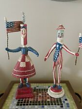Patriotic Lady Man Duo American Flag, Paul Gordon Bethany Lowe picture