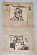 Vintage Newspaper Celebrating  Henry Miller's 80th Birthday 1972 LA FREE PRESS picture