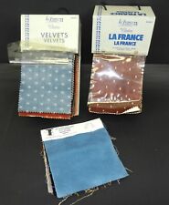 2 Vtg La France Riegel Textile Velvets Fabric Sample Books Dralon Etcetera  T158 picture