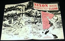 RICHARD NIXON 1972 COMIC ART SPOOF ALPHABET BOOK NIXON MADE PERFECTLY CLEAR picture