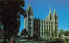 Salt Lake City UT Utah, Mormon Temple, Vintage Postcard picture