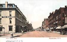 c1905 Main Street West Signs People Scene Downtown Amsterdam NY P460 picture